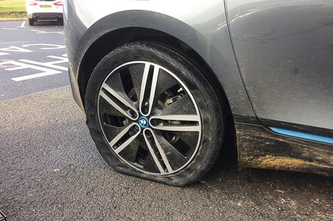 BMW i3 REX long-term tyre puncture