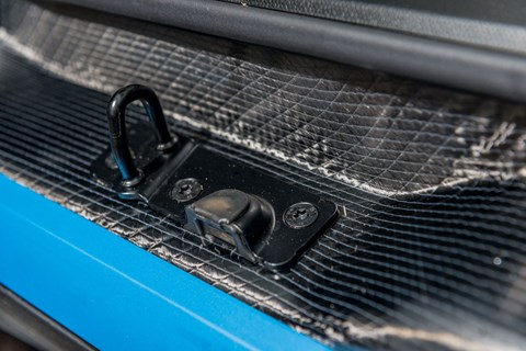 Carbonfibre weave visible on sill of BMW i3