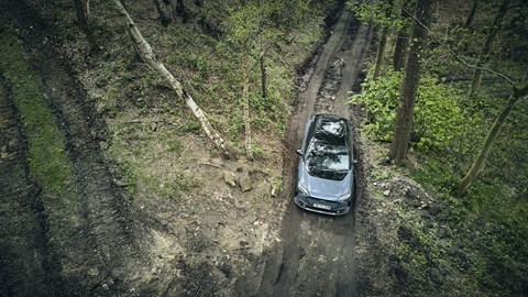 Subaru Solterra, grey, high front, off-road