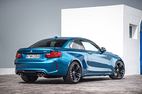 The rear end of the new 2016 BMW M2