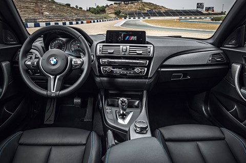A purposeful cabin inside the BMW M2