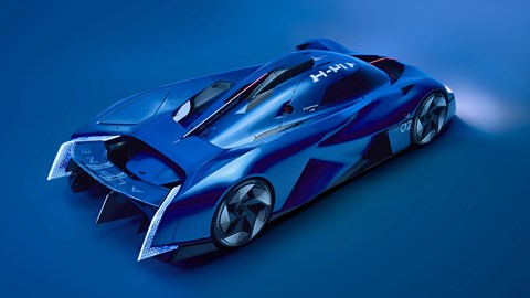 Alpine Alpenglow Hy4 hydrogen hypercar prototype, rear, high