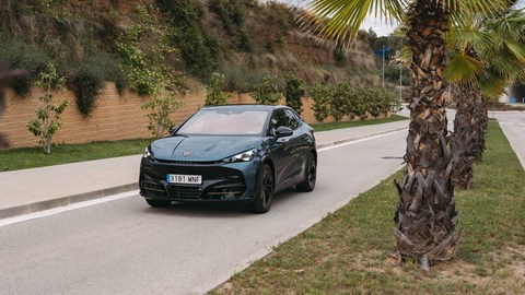 Cupra Tavascan on the road with Curtis driving