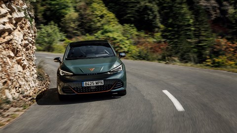 Cupra Born VZ on the road