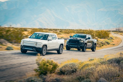 All-electric Rivian R1T meets Ram 1500 TRX: new-world order meets the ancien régime