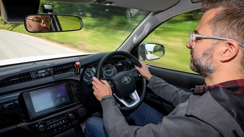 The silence in the Hilux hydrogen, when not on gravel, is striking.
