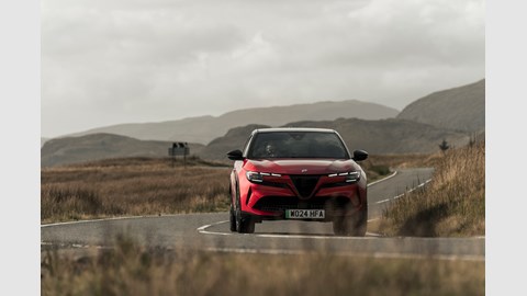 Alfa Romeo Junior front on the road