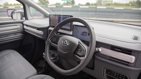 The cabin has some smart styling but barely any storage.