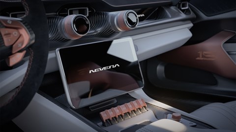 Rimac Nevera 15th Anniversary Edition - interior, anodised copper switches and other details