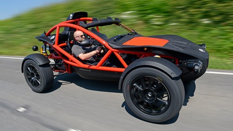 Ariel Nomad 2 - front, driving on-road