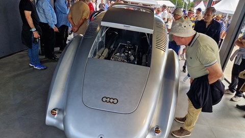 Auto Union Type 52 Schnellsportwagen rear, on display at Goodwood Festival of Speed 2024