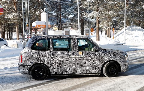 London black cab: spied on winter test