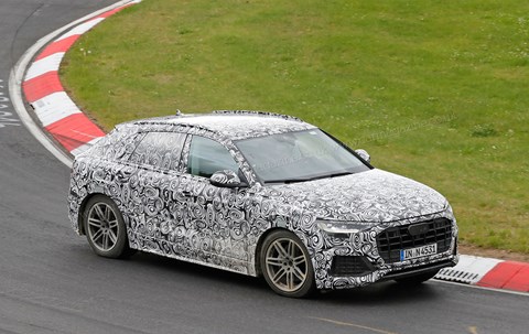 The Audi Q8 caught testing at the Nurburgring