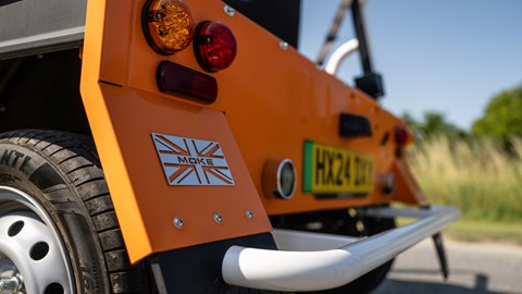 Moke Electric review, rear badge