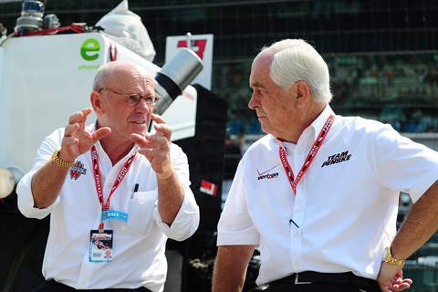 Reynard-Honda boss Derrick Walker (left), pictured with Roger Penske at the 2010 Indianapolis 500 (Imago)