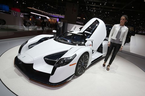 SCG 003 Stradale on display at the 2017 Geneva motor show