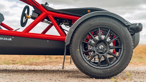Our test car is road-biased Ariel Nomad 2 with larger 18-inch wheels