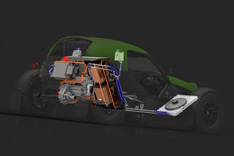 The Ariel E-Nomad battery pack and EV powertrain