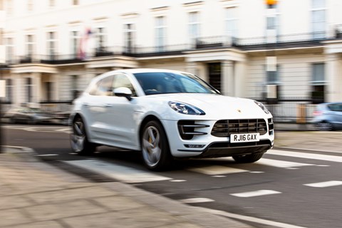 Porsche Macan Turbo long-term city front tracking