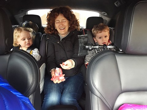 Ben Oliver's family in the Porsche Macan