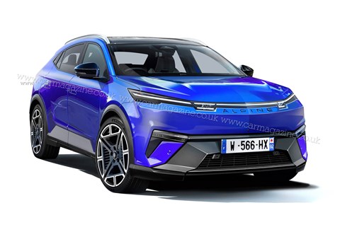 Το όραμα του περιοδικού CAR για ένα Alpine SUV, εικονογραφημένο από τον Lars Sältzer
