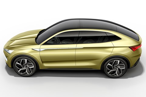 Skoda Vision E concept side