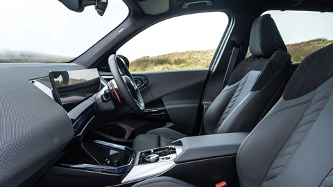 BMW X3 (2024) review: front seats, black leather upholstery
