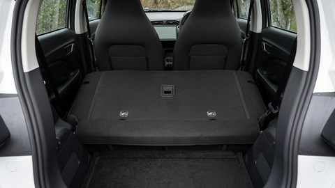 Leapmotor T03 (2025) review: boot space, seats down, black and grey upholstery