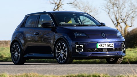Renault 5 E-Tech blue UK