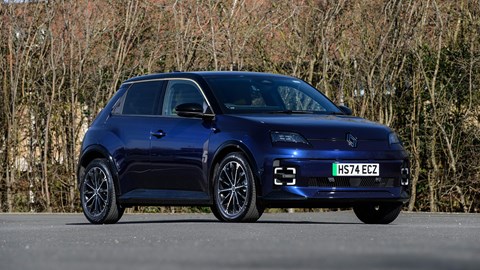 Renault 5 E-Tech blue UK