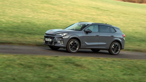 Cupra Terramar review - side, grey, driving