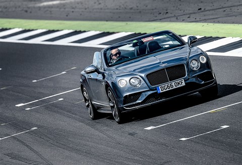 On track: we play at being a Bentley Boy in our Conti Convertible