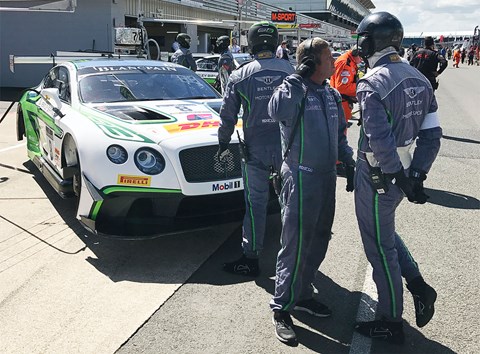We joined the parade lap at the Blancpain race series at Silverstone with Bentley M-Sport racing
