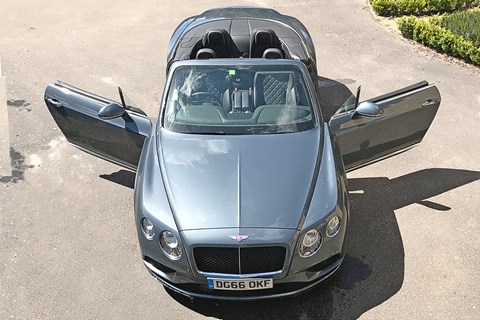 Our Bentley Continental V8 S Convertible: doors open
