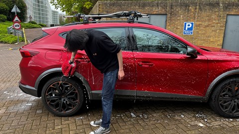 Cleaning a car with a quality car shampoo can make it look better in pictures 