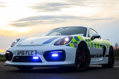 Porsche Cayman GT4 Norfolk police night