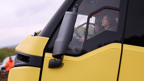 Torsus Praetorian review - close view of side of cab, cj hubbard driving