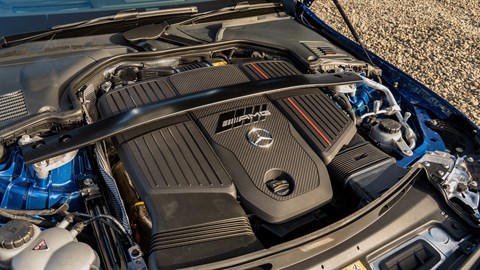 The engine bay: straight six histrionics guaranteed