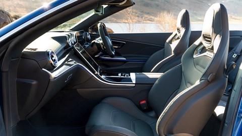 Sports seats are heavily bolstered in AMG CLE 53