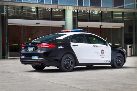 The new Ford Police Responder Hybrid Sedan unveiled at the 2017 NYIAS