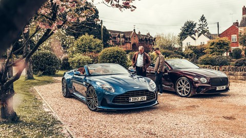 Continental GTC next to DB12