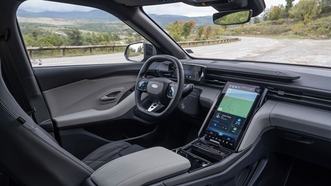Ford Capri (2024) review: front seats, dashboard and infotainment system