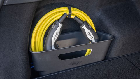 Ford Capri (2024) review: charging cable storage in boot
