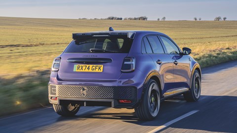 Abarth 600e rear driving