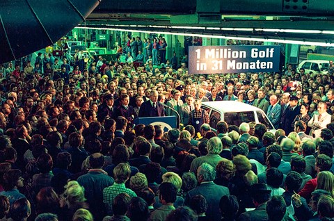 27 October 1976, and already Golf output has hit one million