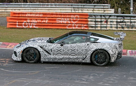 The new Corvette ZR1 caught testing at the Nordschleife