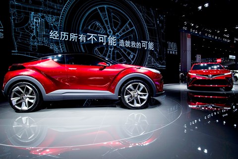 Toyota's Fengchao Way concept SUV (left) and the Fengchao Fun (right). Pic by Getty Images