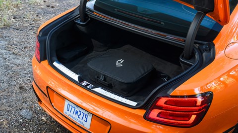 Bentley Flying Spur Speed review - 346-litre boot, practically filled with charging cable bag