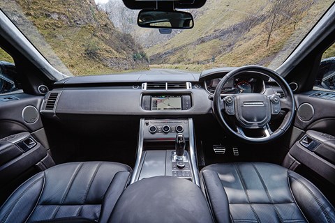 Range Rover Sport interior: showing its age compared with Audi Q7