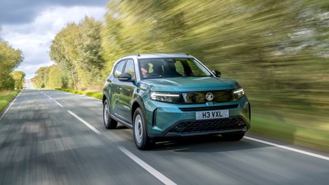 Front view of Vauxhall Frontera Hybrid driving